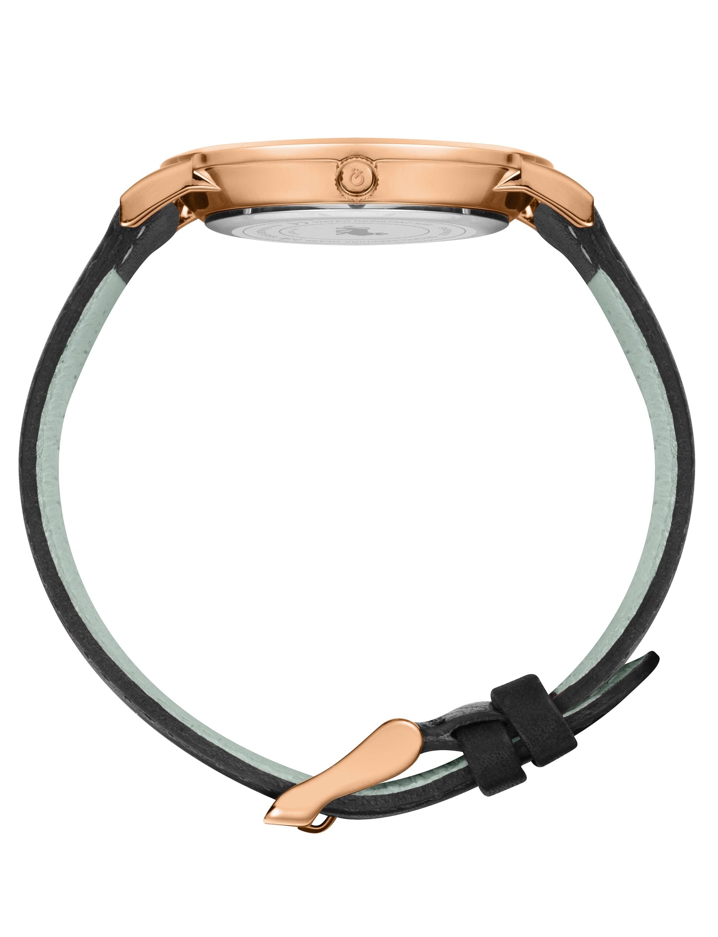 Opera Leather 38mm Rose Gold White