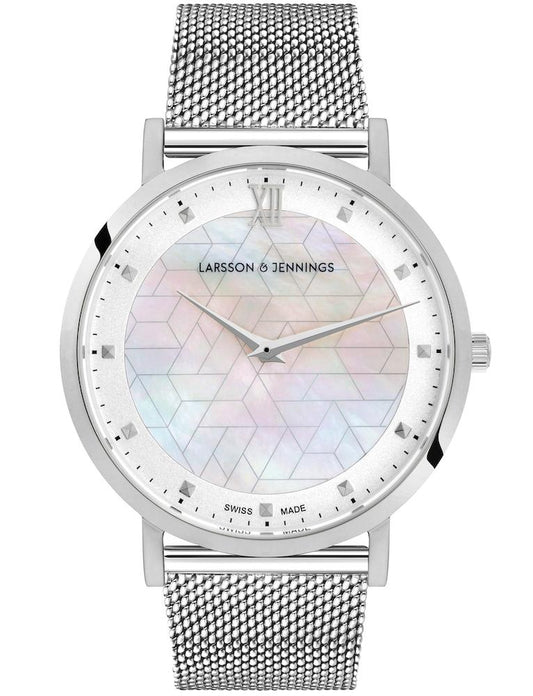 Bernadotte Lugano Milanese 40mm Silver Pearl