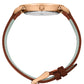 LUGANO LEATHER 40MM ROSE GOLD SATIN-WHITE