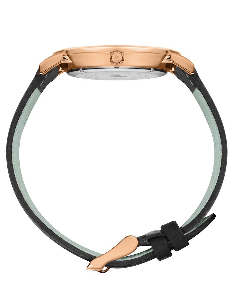 Bernadotte Lugano Leather 40mm Rose Gold Pearl
