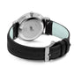 Lugano Black Leather 40mm Silver Black