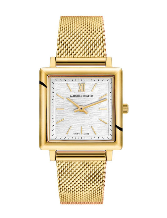 Sloan Cube Milanese 34mm Gold White
