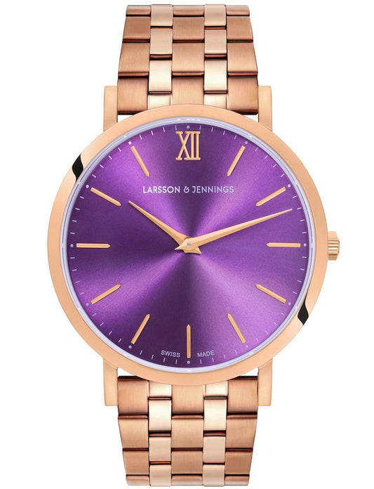 Solaris Lugano Vasa Link 40mm Rose Gold Purple