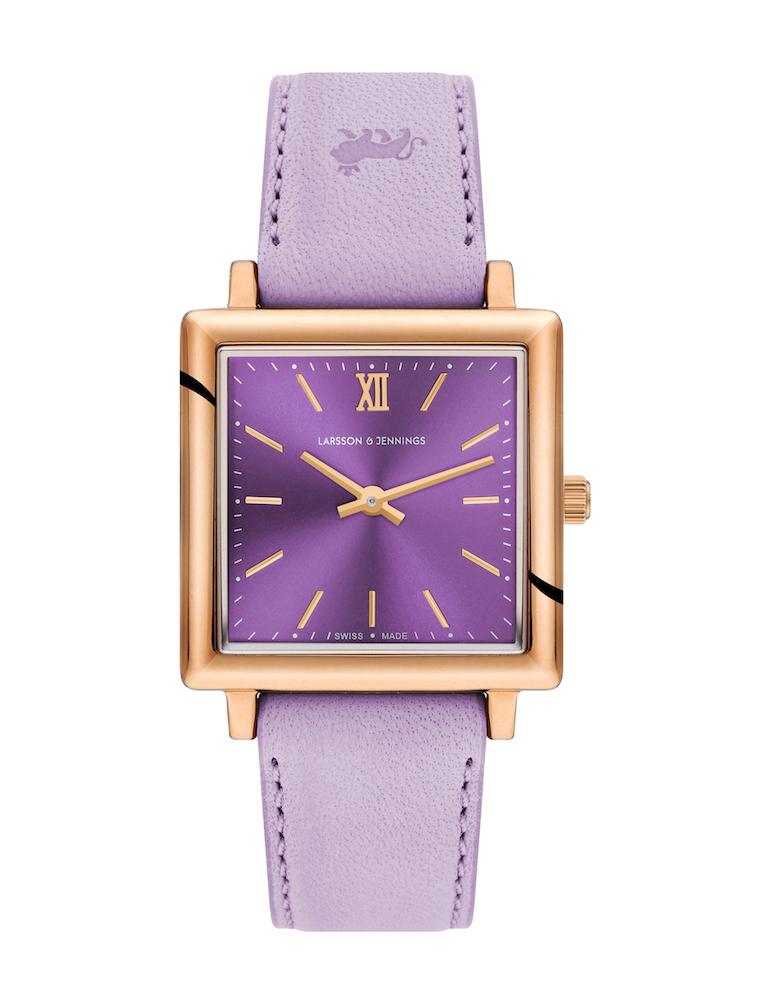 Solaris Norse Leather 34mm Rose Gold Purple
