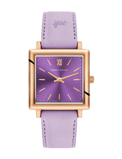Solaris Norse Leather 34mm Rose Gold Purple