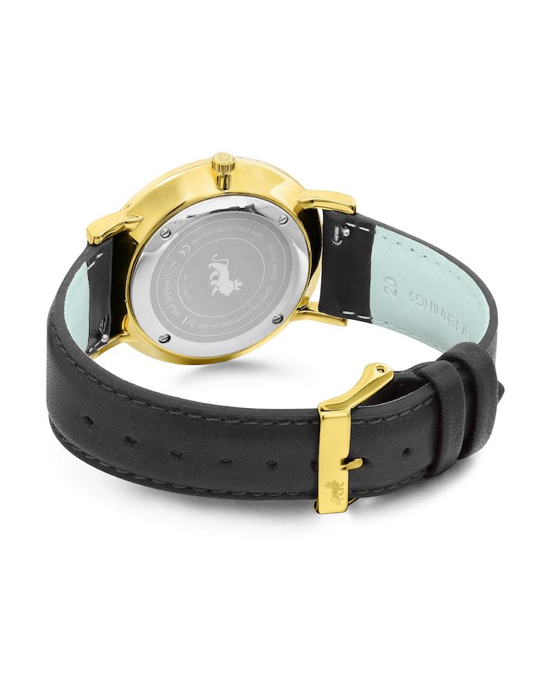 Bernadotte Lugano Leather 40mm Gold Pearl