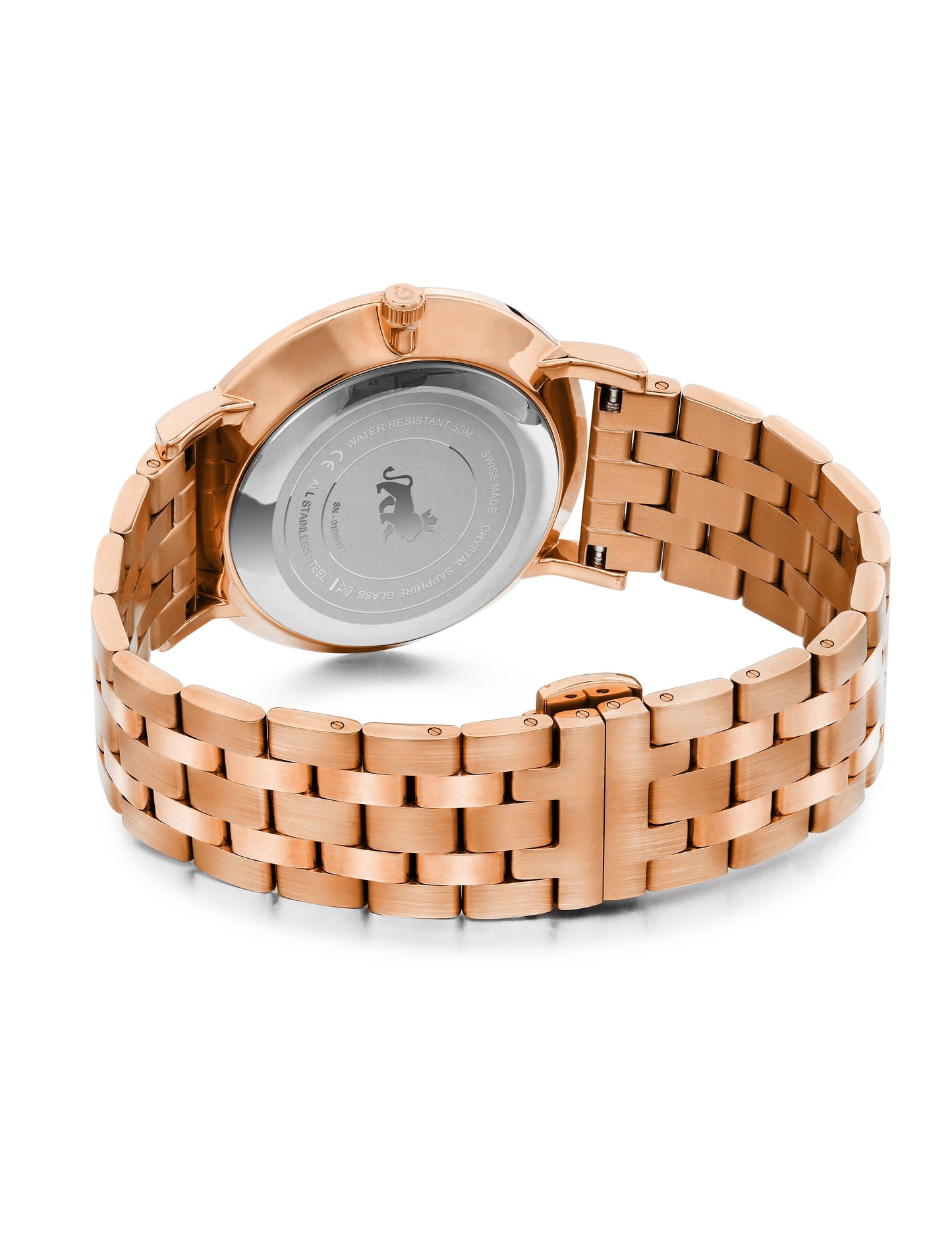 Opera Vasa Link 38mm Rose Gold White