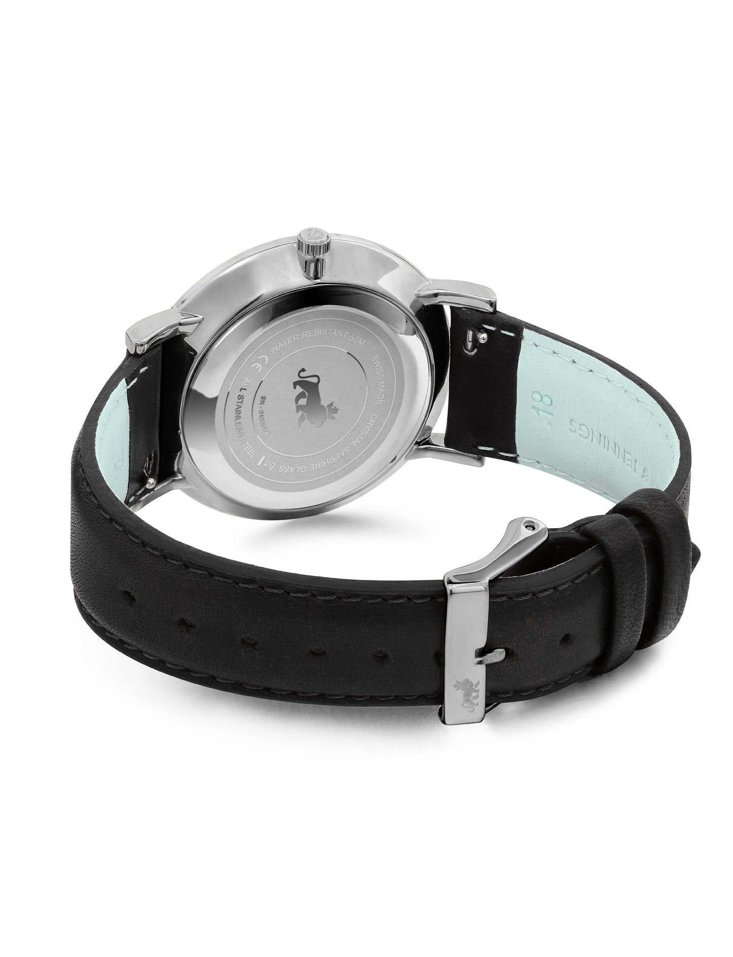 Opera Leather 38mm Silver White