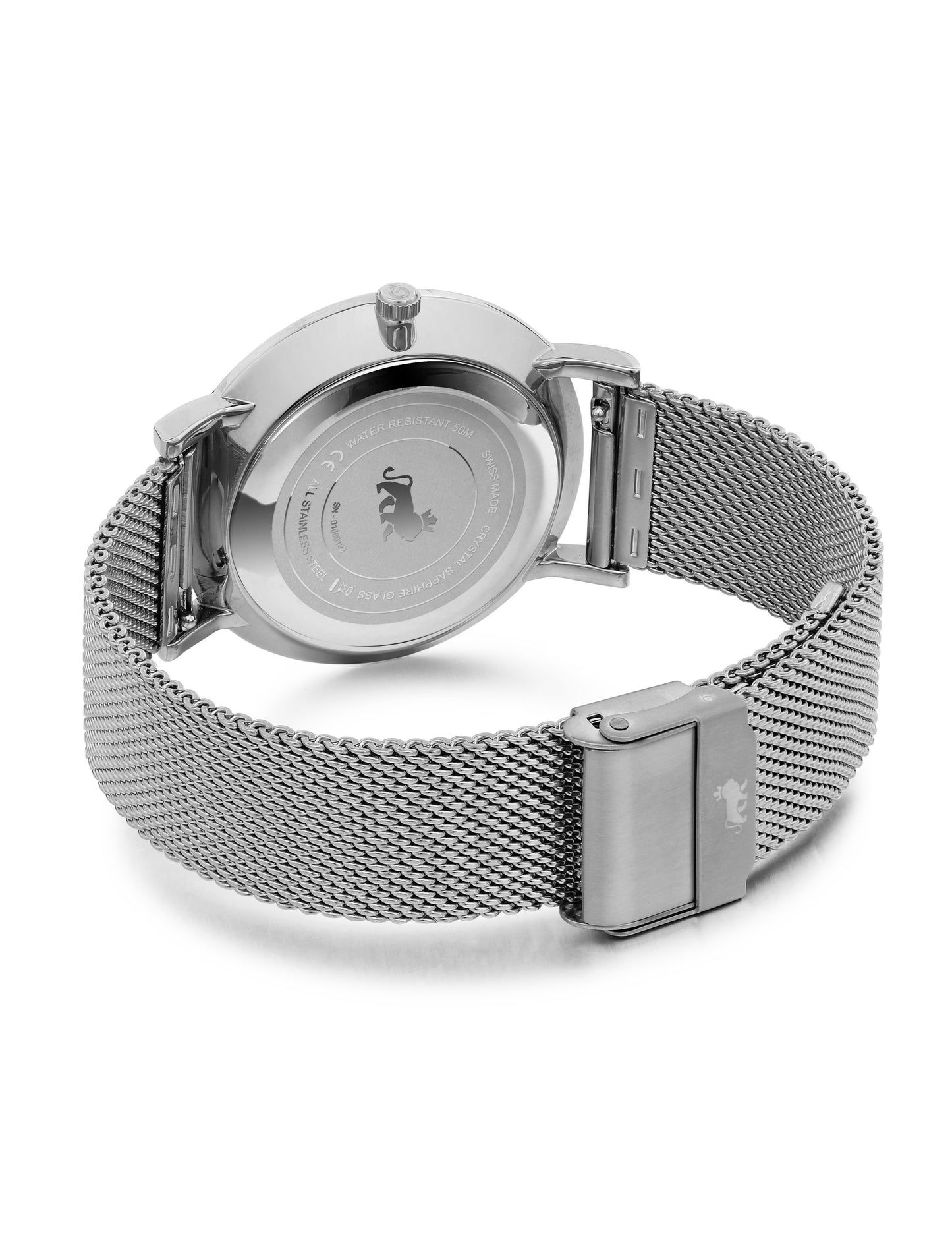 Solaris Lugano Milanese 38mm Silver Navy