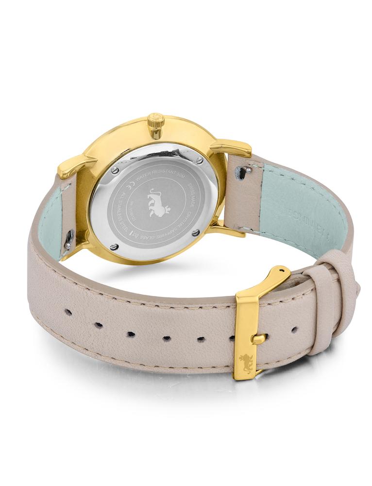 Solaris Lugano Leather 40mm Gold Red