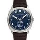 Meridian Leather 38mm Silver Navy