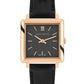 Norse Black Leather 34mm Rose Gold Black