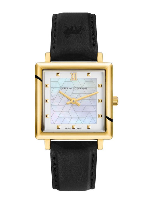 Bernadotte Norse Leather 34mm Gold Pearl