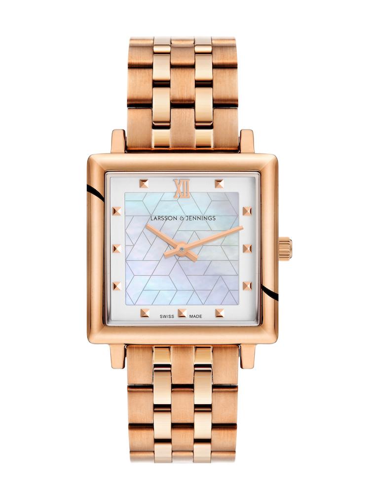 Bernadotte Norse Vasa Link 34mm Rose Gold Pearl