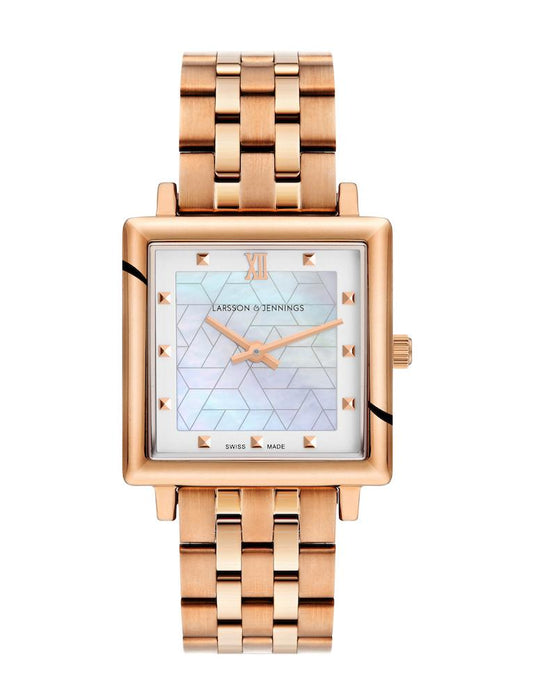 Bernadotte Norse Vasa Link 34mm Rose Gold Pearl