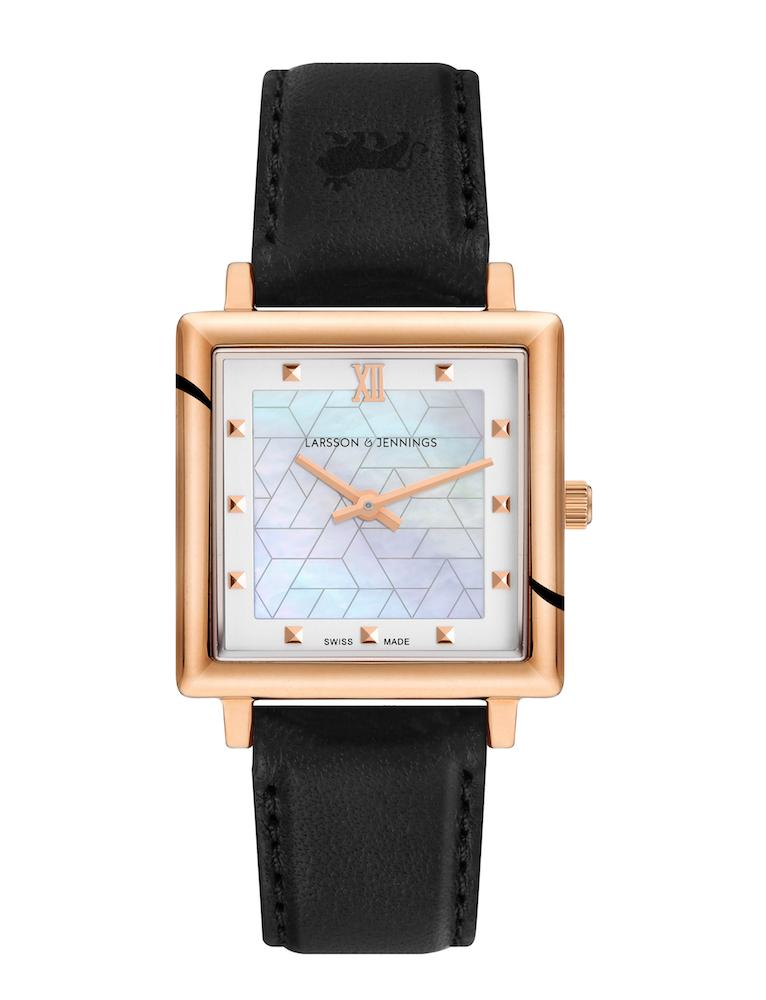 Bernadotte Norse Leather 34mm Rose Gold Pearl