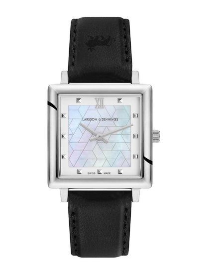Bernadotte Norse Leather 34mm Silver Pearl