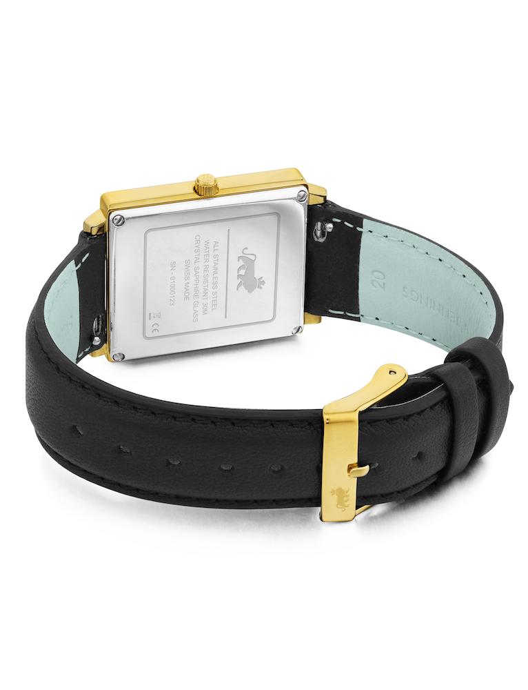 Norse Black Leather 40mm Gold Black