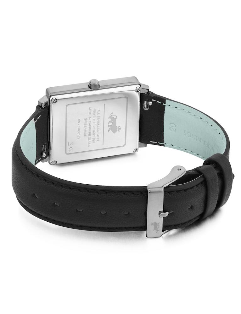 NORSE LEATHER 40MM SILVER SATIN-WHITE