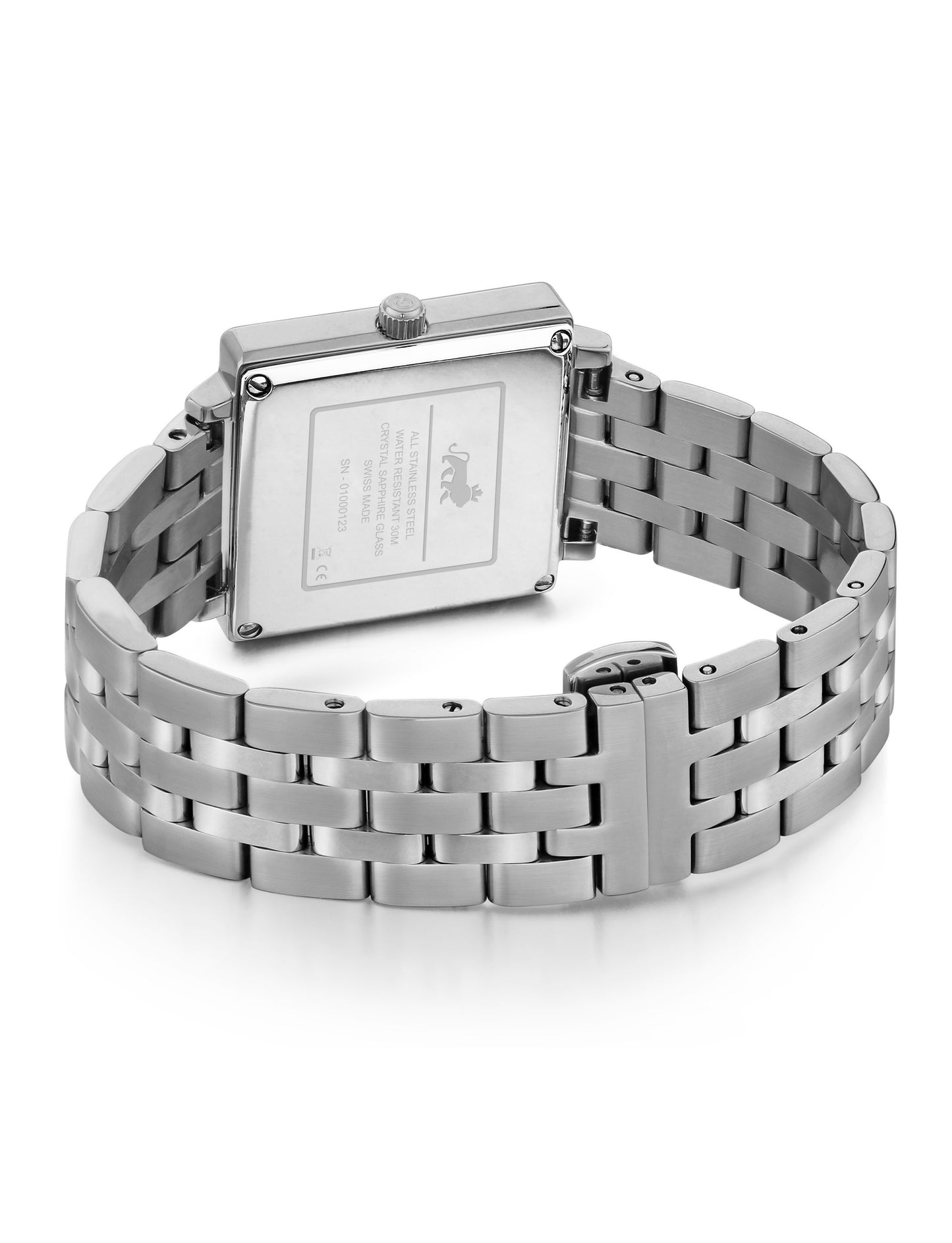 Sloan Guilloche Vasa Link 34mm Silver White