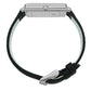Norse Black Leather 40mm Silver Satin-White