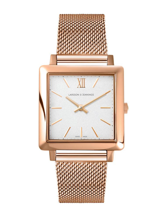 Norse Milanese 34mm Rose Gold Satin-White