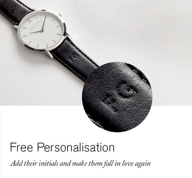 Lugano Black Leather 40mm Silver Satin-White