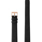 12mm Black Suede Strap with Rose Gold Buckle
