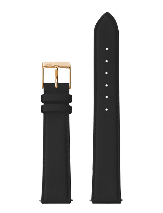 16mm Black Strap with Rose Gold Buckle