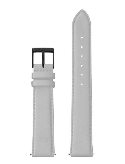 18mm Light Grey Strap with Black Buckle