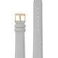 18mm Light Grey Strap with Gold Buckle