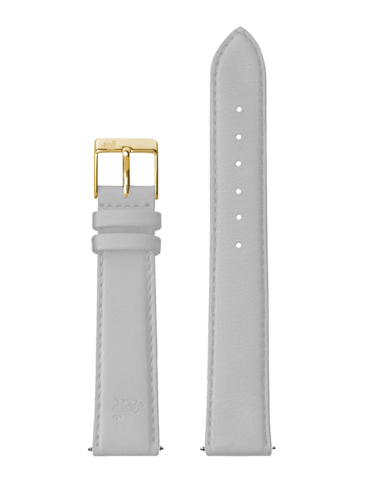 18mm Light Grey Strap with Gold Buckle