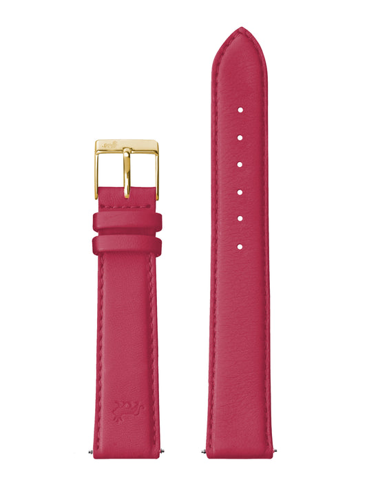 18mm Red Strap with Gold Buckle