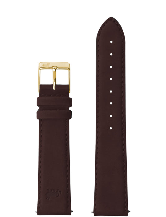 18mm Brown Strap with Gold Buckle