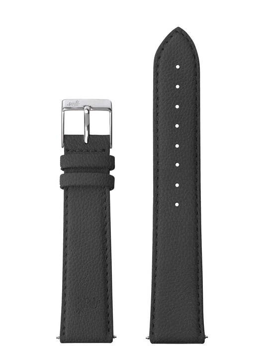 18mm Charcoal Grey Strap with Silver Buckle