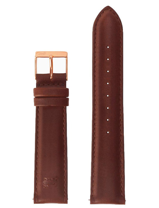 20mm Brown Strap with Rose Gold Buckle