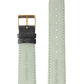 20mm Grainy Black Leather Strap with Gold Buckle