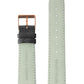 20mm Grainy Black Leather Strap with Rose Gold Buckle