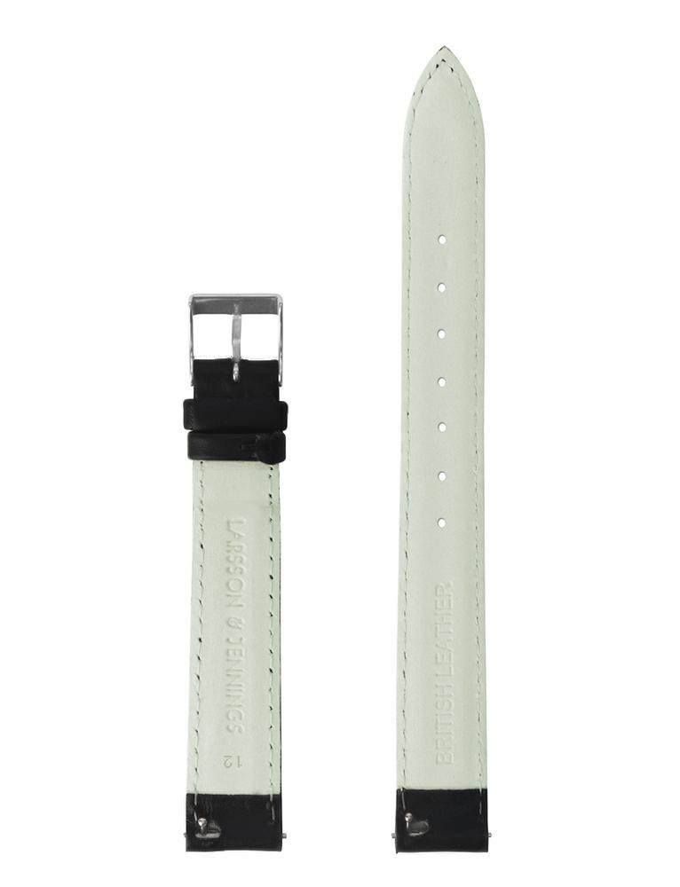12mm Black Suede Strap with Silver Buckle