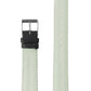 16mm Grainy Black Leather Strap with Silver Buckle