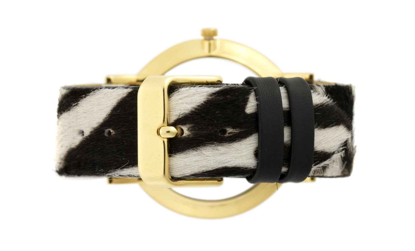 WILD LUGANO 40MM GOLD WHITE ZEBRA