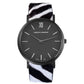 WILD LUGANO 40MM BLACK BLACK ZEBRA