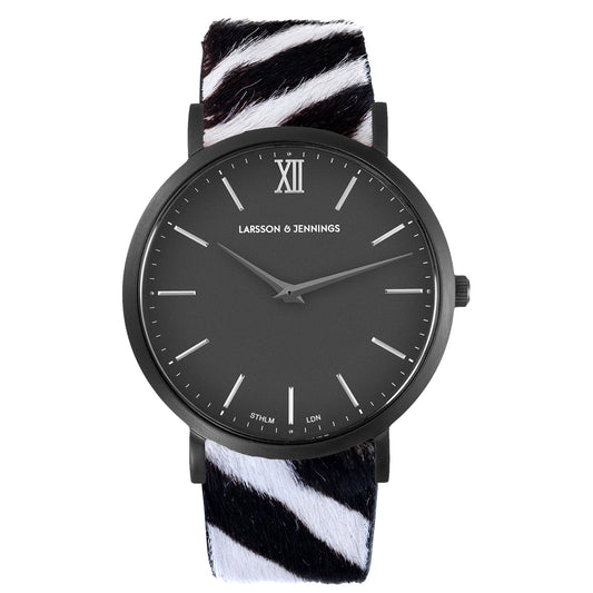 WILD LUGANO 40MM BLACK BLACK ZEBRA