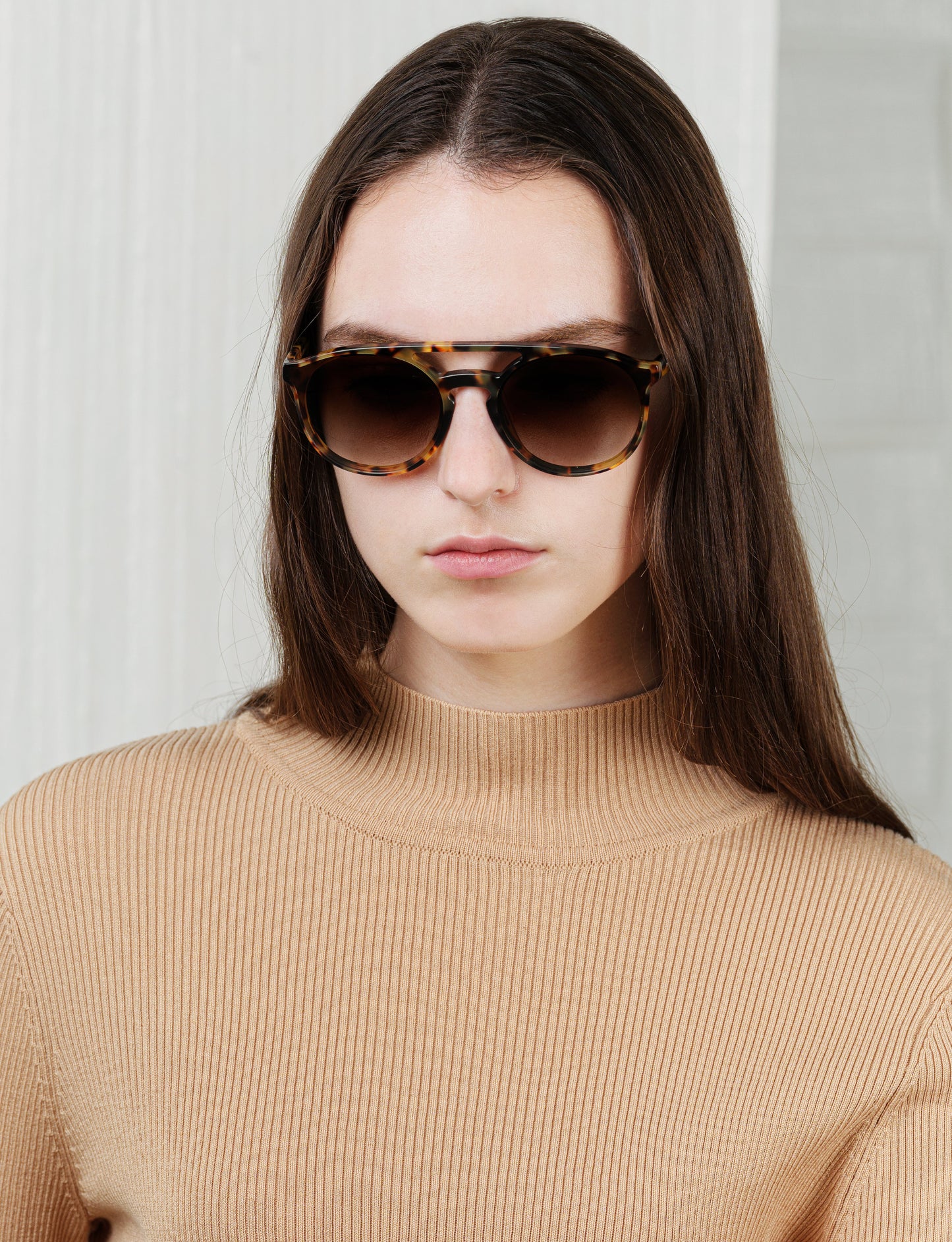 Light Havana Aviator Sunglasses