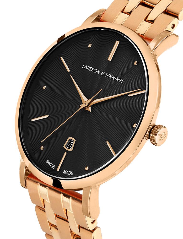 Aurora Vasa Link 26mm Rose Gold Black