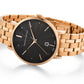 Aurora Vasa Link 26mm Rose Gold Black